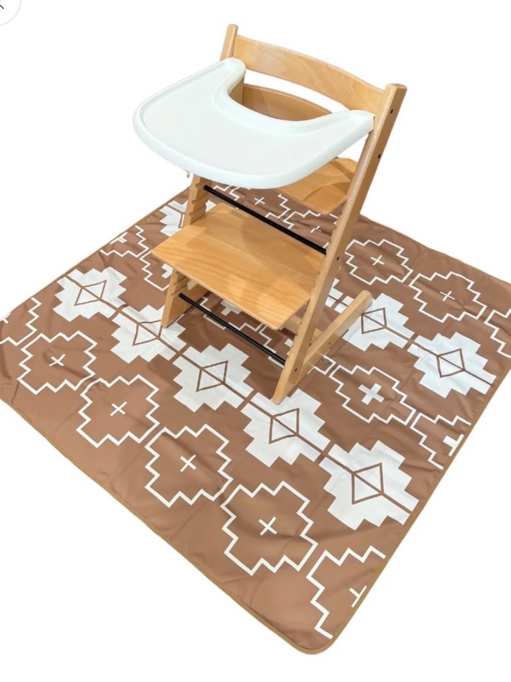WESTERN GRANDE SPLAT MAT - TAN - for High Chairs + Play Time Messes